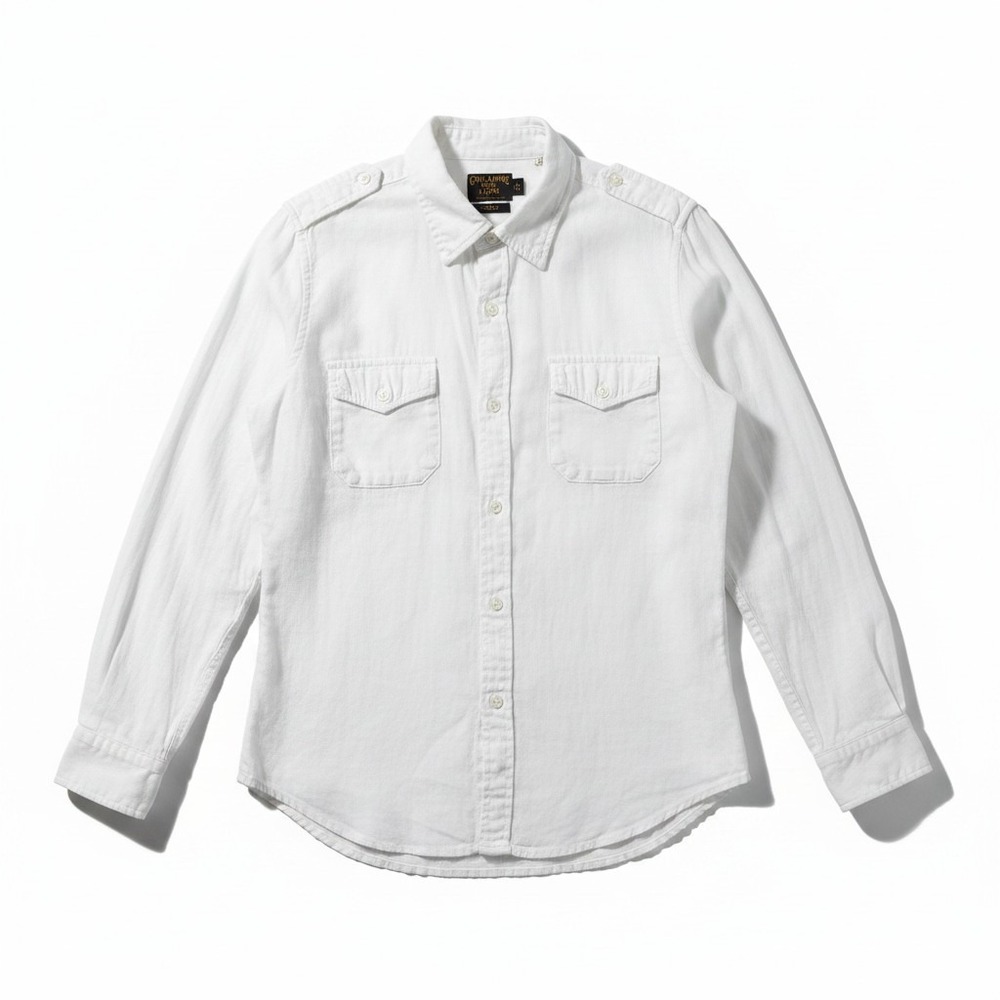 Civilianaire 100% Linen Women's Long Sleeve Officer 100% Linen Shirt Size Medium